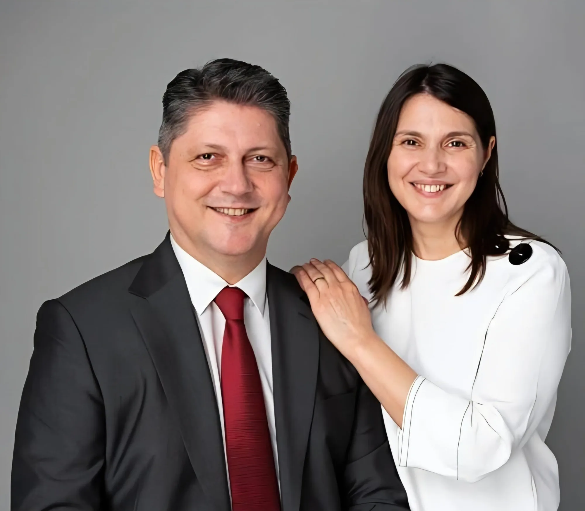 Titus Corlatean and his wife Madalina Corlatean